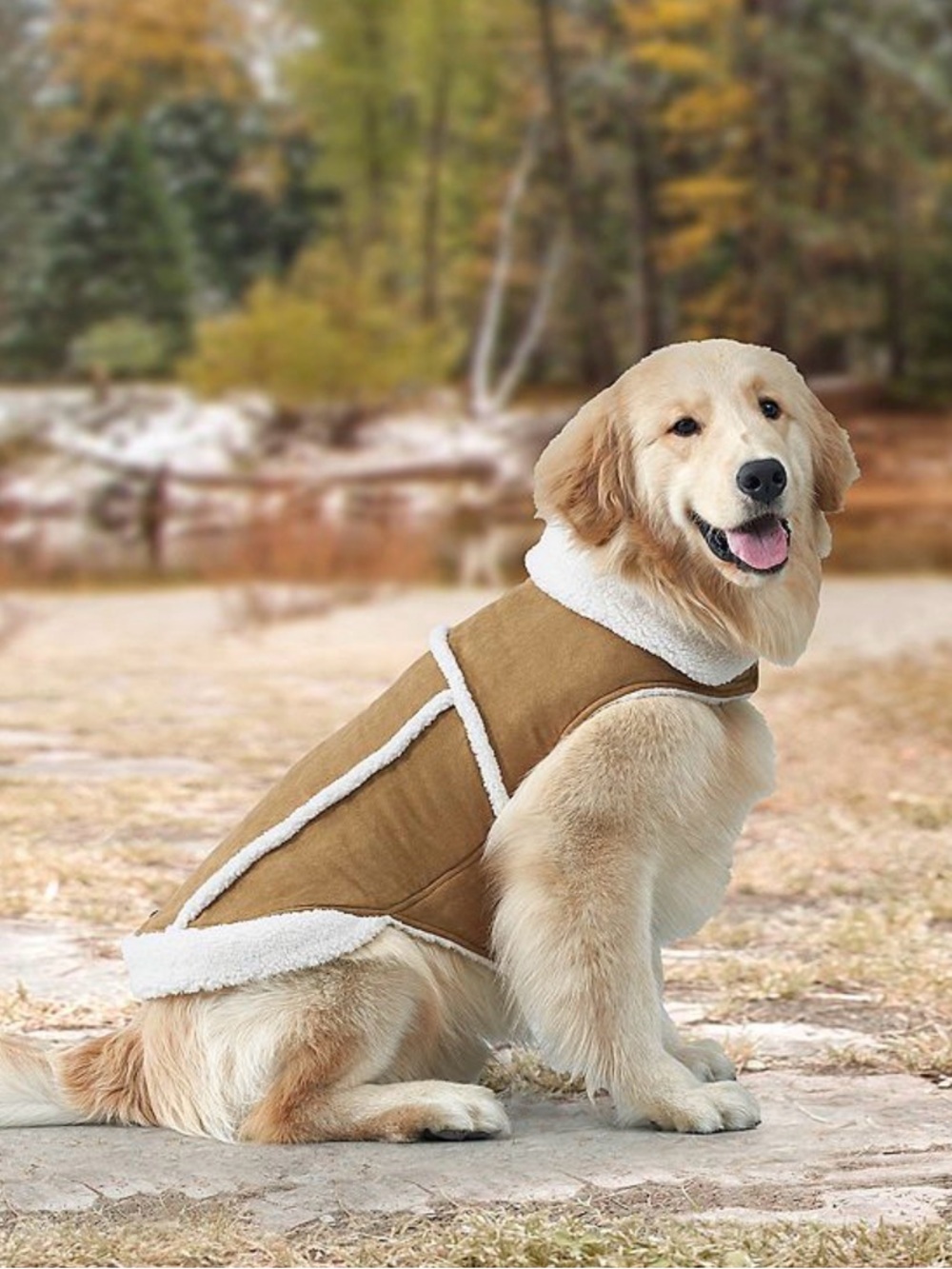 Koolaburra by UGG Rocky Faux Suede Pet Vest, size Large, NWT